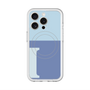 スリムプロテクションプレミアムケース with MagSafe［ オリジナル - initial two tone - I blue ］