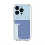 スリムプロテクションプレミアムケース with MagSafe［ オリジナル - initial two tone - I blue ］