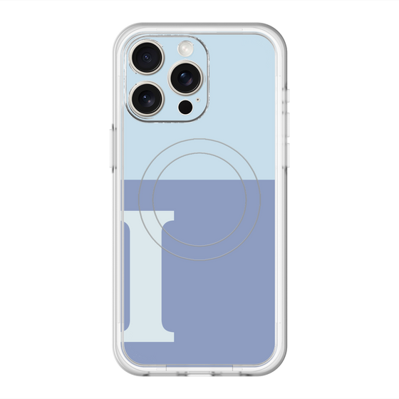 スリムプロテクションプレミアムケース with MagSafe［ オリジナル - initial two tone - I blue ］