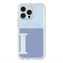 スリムプロテクションプレミアムケース with MagSafe［ オリジナル - initial two tone - I blue ］