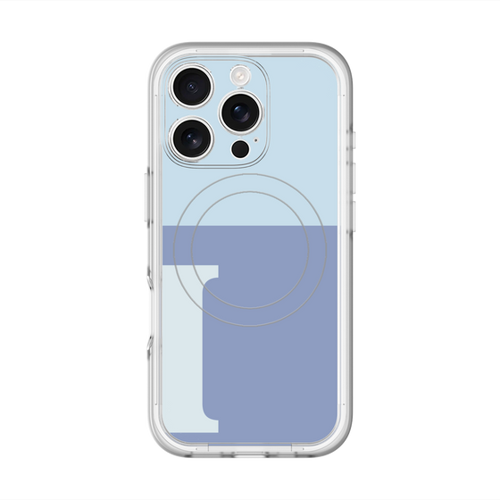 スリムプロテクションプレミアムケース with MagSafe［ オリジナル - initial two tone - I blue ］