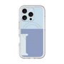 スリムプロテクションプレミアムケース with MagSafe［ オリジナル - initial two tone - I blue ］