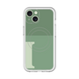 スリムプロテクションプレミアムケース with MagSafe［ オリジナル - initial two tone - I green ］