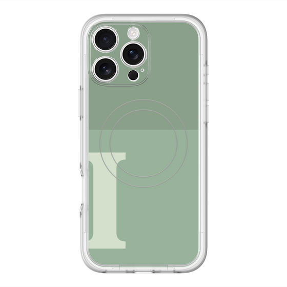スリムプロテクションプレミアムケース with MagSafe［ オリジナル - initial two tone - I green ］