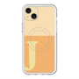 スリムプロテクションプレミアムケース with MagSafe［ オリジナル - initial two tone - J orange ］