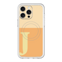 スリムプロテクションプレミアムケース with MagSafe［ オリジナル - initial two tone - J orange ］
