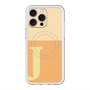 スリムプロテクションプレミアムケース with MagSafe［ オリジナル - initial two tone - J orange ］