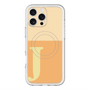スリムプロテクションプレミアムケース with MagSafe［ オリジナル - initial two tone - J orange ］