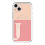 スリムプロテクションプレミアムケース with MagSafe［ オリジナル - initial two tone - J pink ］