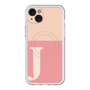スリムプロテクションプレミアムケース with MagSafe［ オリジナル - initial two tone - J pink ］