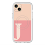 スリムプロテクションプレミアムケース with MagSafe［ オリジナル - initial two tone - J pink ］