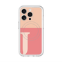 スリムプロテクションプレミアムケース with MagSafe［ オリジナル - initial two tone - J pink ］
