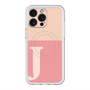 スリムプロテクションプレミアムケース with MagSafe［ オリジナル - initial two tone - J pink ］