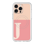 スリムプロテクションプレミアムケース with MagSafe［ オリジナル - initial two tone - J pink ］