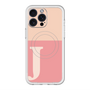 スリムプロテクションプレミアムケース with MagSafe［ オリジナル - initial two tone - J pink ］