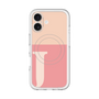 スリムプロテクションプレミアムケース with MagSafe［ オリジナル - initial two tone - J pink ］