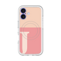 スリムプロテクションプレミアムケース with MagSafe［ オリジナル - initial two tone - J pink ］