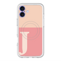 スリムプロテクションプレミアムケース with MagSafe［ オリジナル - initial two tone - J pink ］