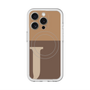 スリムプロテクションプレミアムケース with MagSafe［ オリジナル - initial two tone - J brown ］