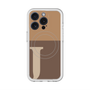 スリムプロテクションプレミアムケース with MagSafe［ オリジナル - initial two tone - J brown ］