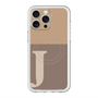スリムプロテクションプレミアムケース with MagSafe［ オリジナル - initial two tone - J brown ］
