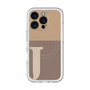 スリムプロテクションプレミアムケース with MagSafe［ オリジナル - initial two tone - J brown ］