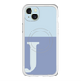 スリムプロテクションプレミアムケース with MagSafe［ オリジナル - initial two tone - J blue ］