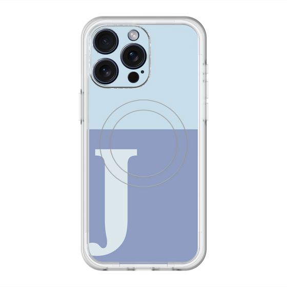 スリムプロテクションプレミアムケース with MagSafe［ オリジナル - initial two tone - J blue ］
