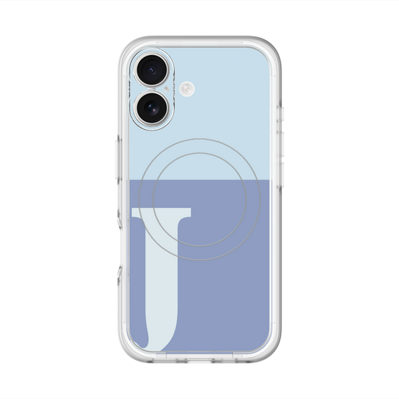 スリムプロテクションプレミアムケース with MagSafe［ オリジナル - initial two tone - J blue ］