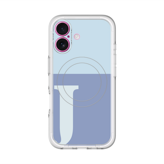 スリムプロテクションプレミアムケース with MagSafe［ オリジナル - initial two tone - J blue ］