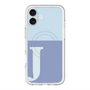 スリムプロテクションプレミアムケース with MagSafe［ オリジナル - initial two tone - J blue ］
