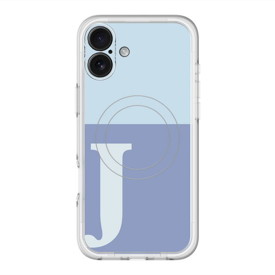 スリムプロテクションプレミアムケース with MagSafe［ オリジナル - initial two tone - J blue ］
