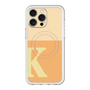 スリムプロテクションプレミアムケース with MagSafe［ オリジナル - initial two tone - K orange ］