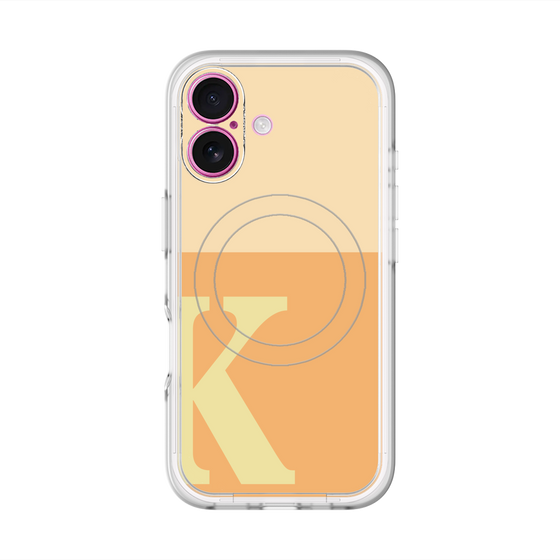 スリムプロテクションプレミアムケース with MagSafe［ オリジナル - initial two tone - K orange ］