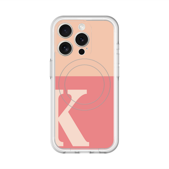 スリムプロテクションプレミアムケース with MagSafe［ オリジナル - initial two tone - K pink ］