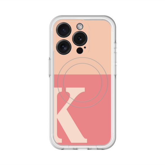 スリムプロテクションプレミアムケース with MagSafe［ オリジナル - initial two tone - K pink ］