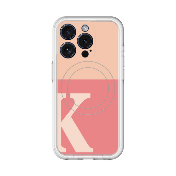 スリムプロテクションプレミアムケース with MagSafe［ オリジナル - initial two tone - K pink ］