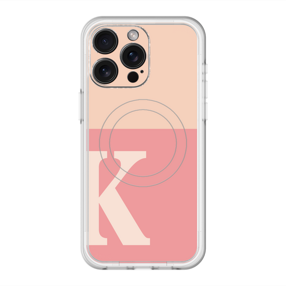 スリムプロテクションプレミアムケース with MagSafe［ オリジナル - initial two tone - K pink ］