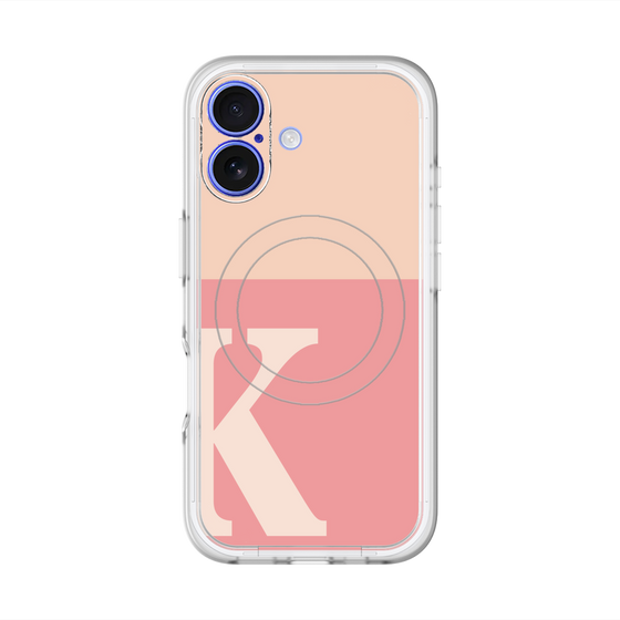 スリムプロテクションプレミアムケース with MagSafe［ オリジナル - initial two tone - K pink ］