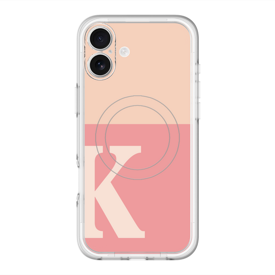スリムプロテクションプレミアムケース with MagSafe［ オリジナル - initial two tone - K pink ］