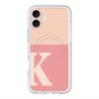 スリムプロテクションプレミアムケース with MagSafe［ オリジナル - initial two tone - K pink ］