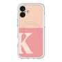 スリムプロテクションプレミアムケース with MagSafe［ オリジナル - initial two tone - K pink ］