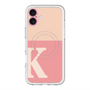 スリムプロテクションプレミアムケース with MagSafe［ オリジナル - initial two tone - K pink ］