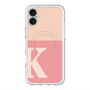 スリムプロテクションプレミアムケース with MagSafe［ オリジナル - initial two tone - K pink ］