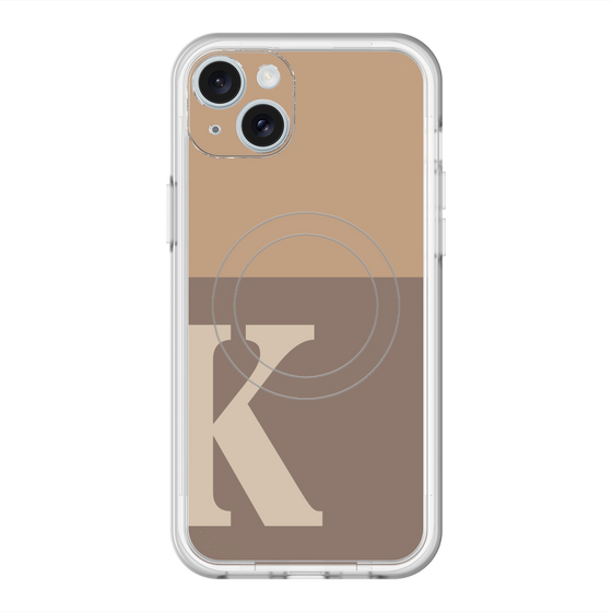 スリムプロテクションプレミアムケース with MagSafe［ オリジナル - initial two tone - K brown ］