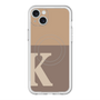 スリムプロテクションプレミアムケース with MagSafe［ オリジナル - initial two tone - K brown ］