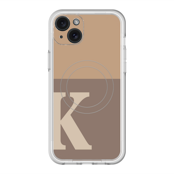 スリムプロテクションプレミアムケース with MagSafe［ オリジナル - initial two tone - K brown ］