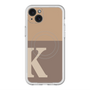 スリムプロテクションプレミアムケース with MagSafe［ オリジナル - initial two tone - K brown ］