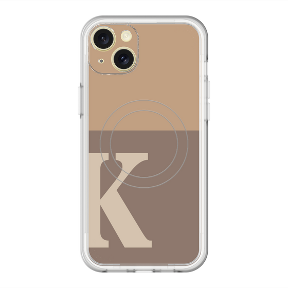 スリムプロテクションプレミアムケース with MagSafe［ オリジナル - initial two tone - K brown ］