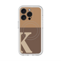 スリムプロテクションプレミアムケース with MagSafe［ オリジナル - initial two tone - K brown ］